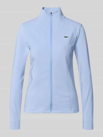 Lacoste Sport Slim Fit Trainingsjacke mit Logo-Patch in Rauchblau, Gr&ouml;&szlig;e 42
