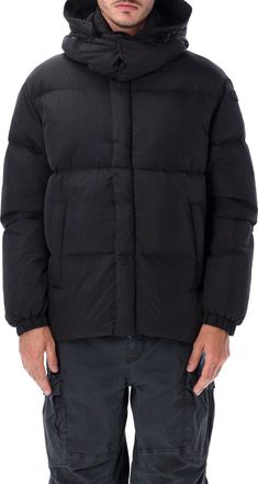 Diesel Quilted Black Puffer Jacket with Adjustable Hood