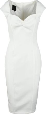 Access Fashion Stijlvolle Midi Jurk - Dames - Casual kleedjes - Wit - L - Polyester - Kleedjes