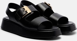 Tod's Leather platform sandals