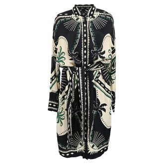 Farm Rio Farm Rio Mystic Scarf Midi Dress in Multicolor Viscose