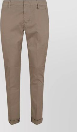 Dondup cotton low-rise straight-leg trousers