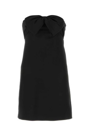 Saint Laurent Black Satin Mini Dress