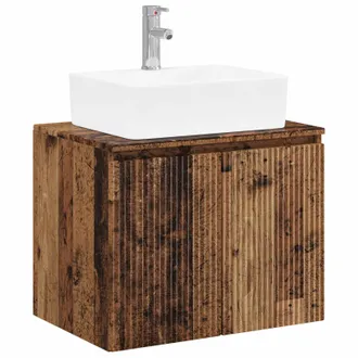 vidaXL Set Di Mobili Per Il Bagno Legno Antico Legno Ingegnerizzato Vidaxl