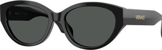 Versace VE4495D Asian Fit GB1/87 Womens Sunglasses Black Size 56