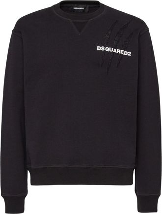 Dsquared2 logo-print cotton sweatshirt - men - Fabric - L - Black