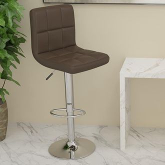 vidaXL Taburete De Cocina De Cuero Sint&eacute;tico Marr&oacute;n Vidaxl