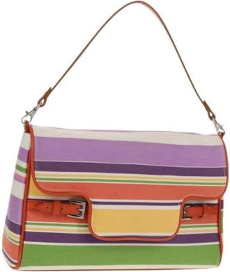 Burberry Pre-owned Shoulder Bags, female, Multicolor, Size: ONE SIZE Pre-owned Canvas Shoulder Bag