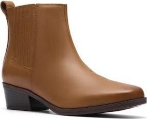 Clarks Danyelle Skip Ankle Boot - Wide Width Available in Tan Leather at Nordstrom Rack, Size 9.5