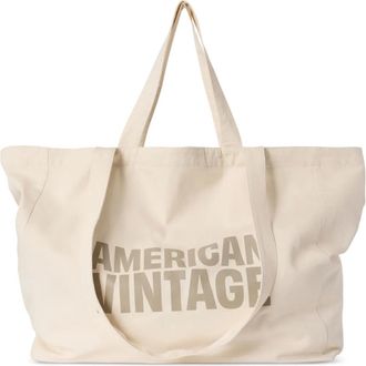 American Vintage Lycaz logo-print tote bag - Neutrals