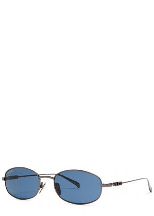 Gucci Oval-frame Sunglasses - Black - One Size