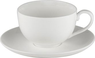 10 Strawberry Street Set Of 6 Ricard Porcelain Coffee Cups & Saucers