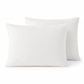 Febronie Funda de almohada (x2) lino blanco 50x70