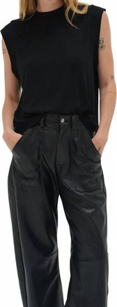 Callahan Oren Ribbed Top In Black