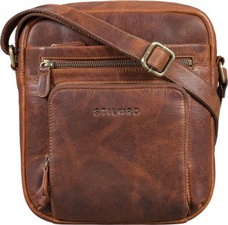 STILORD Corvin Small Leather Crossbody Bag for Men Genuine Leather Messenger Bag Anti Theft Design Mens Shoulder Style Compact Real Leather Accessory Colour:k