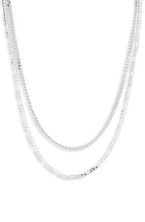 Nordstrom Rack Demi Fine 2-Pack Chain Necklaces in Silver at Nordstrom Rack