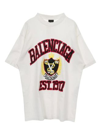 Balenciaga 2010s crew-neck logo T-shirt - unisex - Cotton - S - White