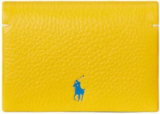 Polo Ralph Lauren pony logo leather card case - Groen
