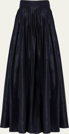 Carolina Herrera Pleated Silk Ball Skirt