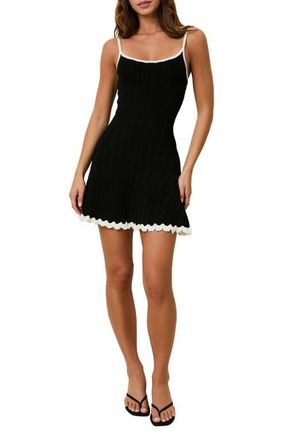 Solid & Striped The Talia Knit Minidress in Noir at Nordstrom, Size X-Small