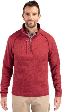 Cutter & Buck Mainsail Sweater-Knit Mens Half Zip Pullover Jacket
