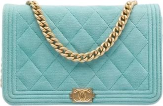 Chanel Pre-owned Wallet on Chain - Dames - Vintage Schoudertas - Blauw - ONE Size - Vintage