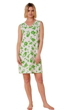 The Cats Pajamas Pima Knit Nightgown Floral in Isa at Nordstrom, Size Small