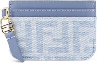 Fendi Accessoires, Dames, Blauw, ONE Size, Katoen, Baguette Kaarthouder