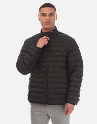 Tommy Hilfiger Mens Packable Recycled Quilted Jacket - Black - Size: 44/Regular