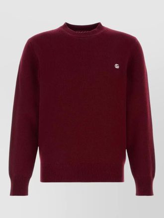 Gucci wool blend crew neck knit sweater