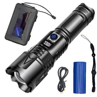 OEM Linterna Led De 100.000 L&uacute;menes - Recargable Por Usb-c - Resistente Al Agua Ipx6 - Alcance Del Haz De Hasta 914 M - 5 Modos De Iluminaci&oacute;n Para Terren