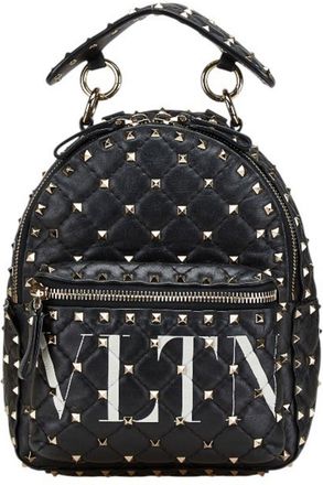 Valentino Black Leather Backpack (Pre-Owned)