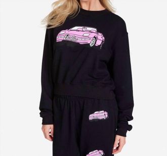Lauren Moshi Spalding Barbie Convertible Sweatshirt In Black