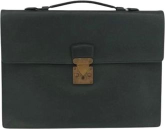 Louis Vuitton Pre-owned Handbags, unisex, Green, Size: ONE SIZE Pre-owned Serviette kourad briefcase
