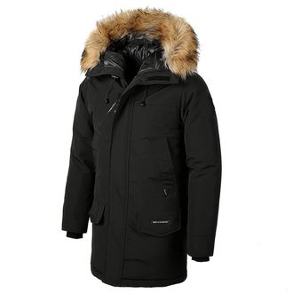 Generic Men Winter Faux Fur Collar Long Thick Hooded Parkas Jacket Coat Pockets Outwear Waterproof Jacket Black 325 L