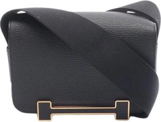 Herm&egrave;s Pre-owned Geta Chevre Schoudertas - Dames - Vintage Schoudertas - Zwart - ONE Size - Leer - Vintage
