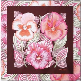 Ferragamo Accessoires, Dames, Veelkleurig, ONE Size, Brezza Print Sjaal