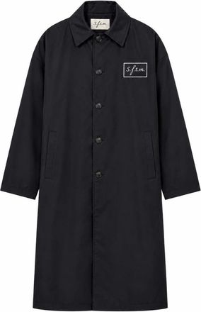 Song for the Mute Heavy Memory Satin Coach Jas - Heren - Mantel - Zwart - M - Polyester - Jassen