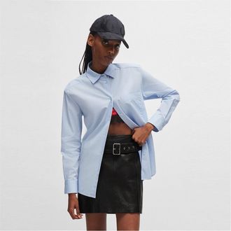 HUGO BOSS Hugo Dames/Dames oversized Blouse (Helder paars)