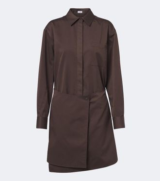 Loewe Double L cotton and silk shirt dress