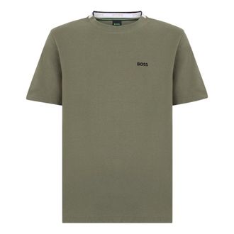 HUGO BOSS Hugo, T-Shirts, male, Green, Size: 2XL Cotton Pique T-Shirt