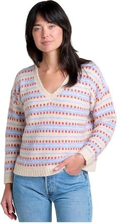 Toad&Co Toddy Pullover Sweater Womens Sweatshirt Barley : MD, Elastane/Jersey/Nylon