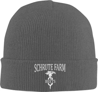 Generic Pullover Hats Schrute Farms Gifts Knit Cap Thermal Soft Ski Hat for Hiking Men Camping