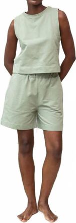 Beaumont Organic Sylvia Organic Cotton Lounge Shorts In Pistachio Felpe