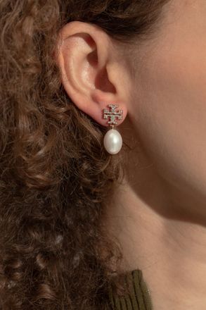 Tory Burch Kira Earrings, Womens, White