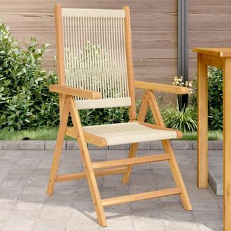 vidaXL Vidaxl - Sillas De Jard&iacute;n 2 Uds Madera Maciza Acacia Polipropileno Beige