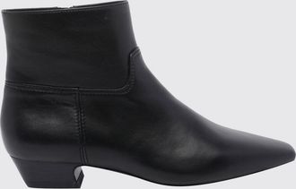 Stuart Weitzman Tronchetto in pelle di vitello liscia con punta affusolata e tacco basso