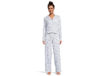 Karen Neuburger Riviera Getaway Girlfriend PJ Set Womens Pajama Sets Cluster Vines : XL (Womens 18-20), Cotton/Polyester