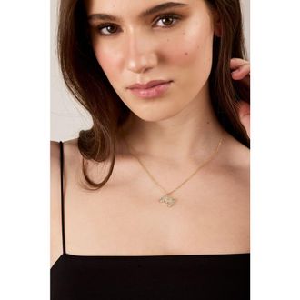 Electric Picks Bubble Letter Necklace in Gold - O at Nordstrom