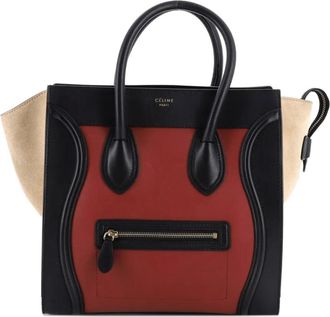 Celine Tricolor Luggage Bag Leather Mini tote bag - Zwart